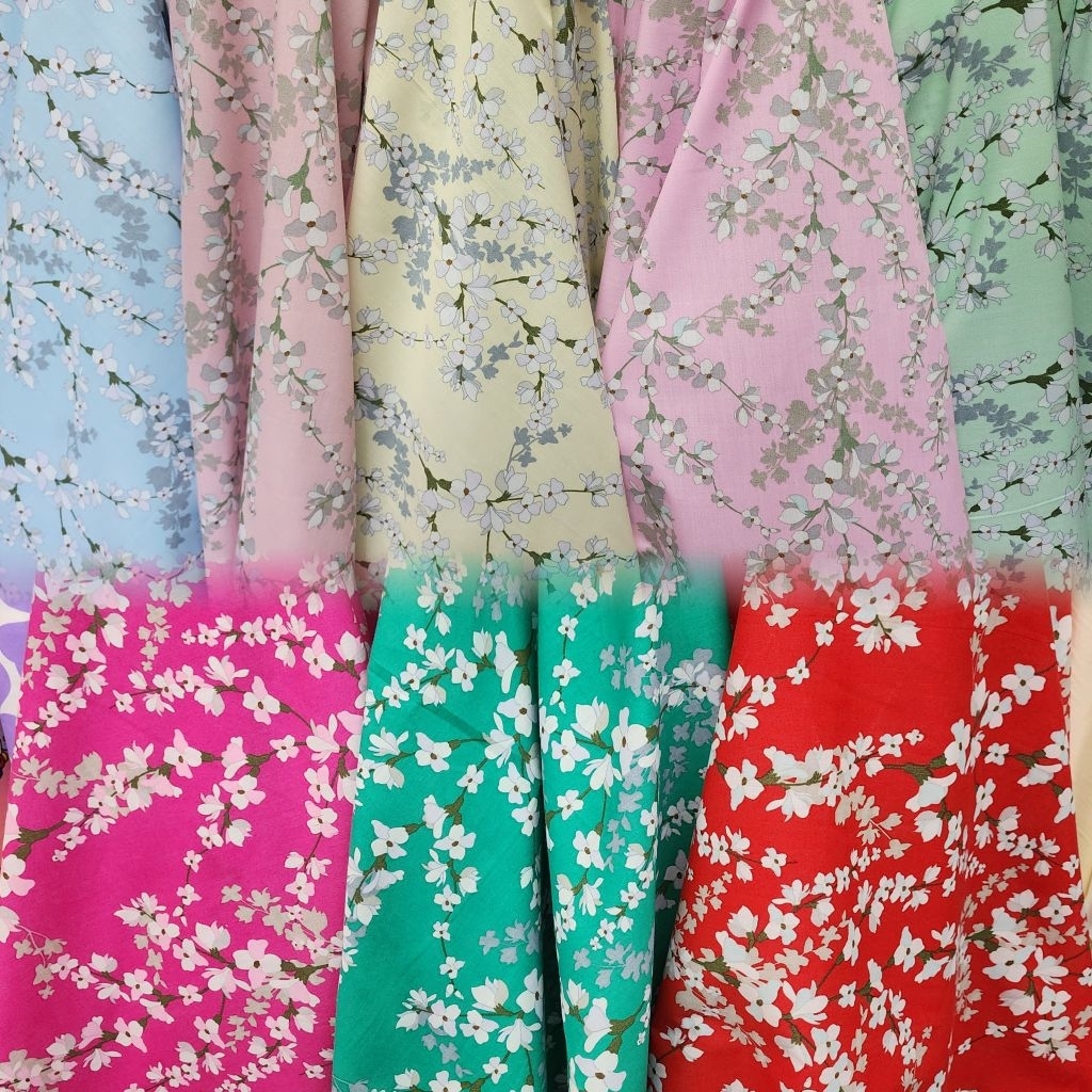 🔥Sale🔥ผ้าเมตร ลายดอกไม้เล็ก มินิมอล วินเทจ​ ผ้าคอตตอลผสม ถ่ายพร็อพ ฉาก ผ้าปู ปูโต๊ะ จัดชิ้นยาวได้ หน้ากว้าง 110-115cm