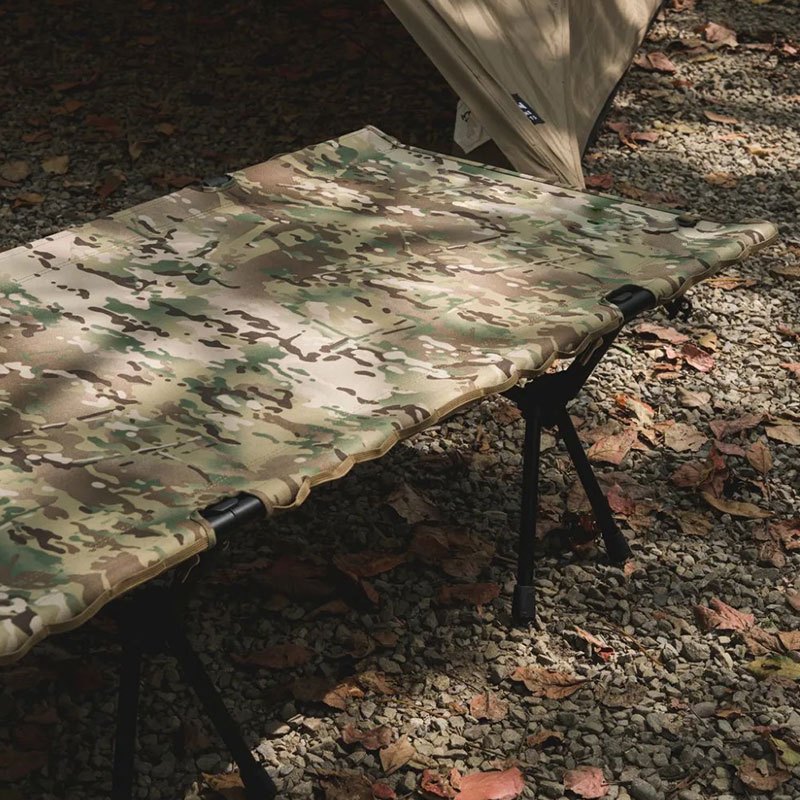 Jeebel Camp เตียงสนาม 2ระดับ ลายพราง อลูมิเนียม 7075 เบา 2.7kg รับ150kg เหมาะขี่มอไซค์แคมป์ปิ้ง