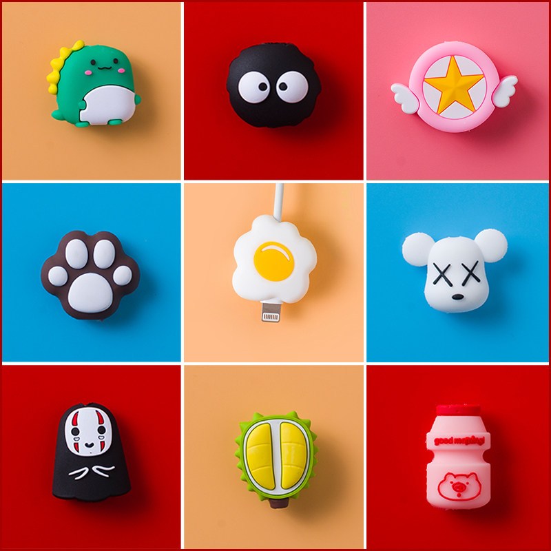 ✅ส่งจากไทย✅ Cable bite ตัวกันสายชาร์จหัก ถนอมสายชาร์จ ลายการ์ตูน ลายขนมน่ารัก cable protector สำหรับ สายชาร์จ iP/Type-C