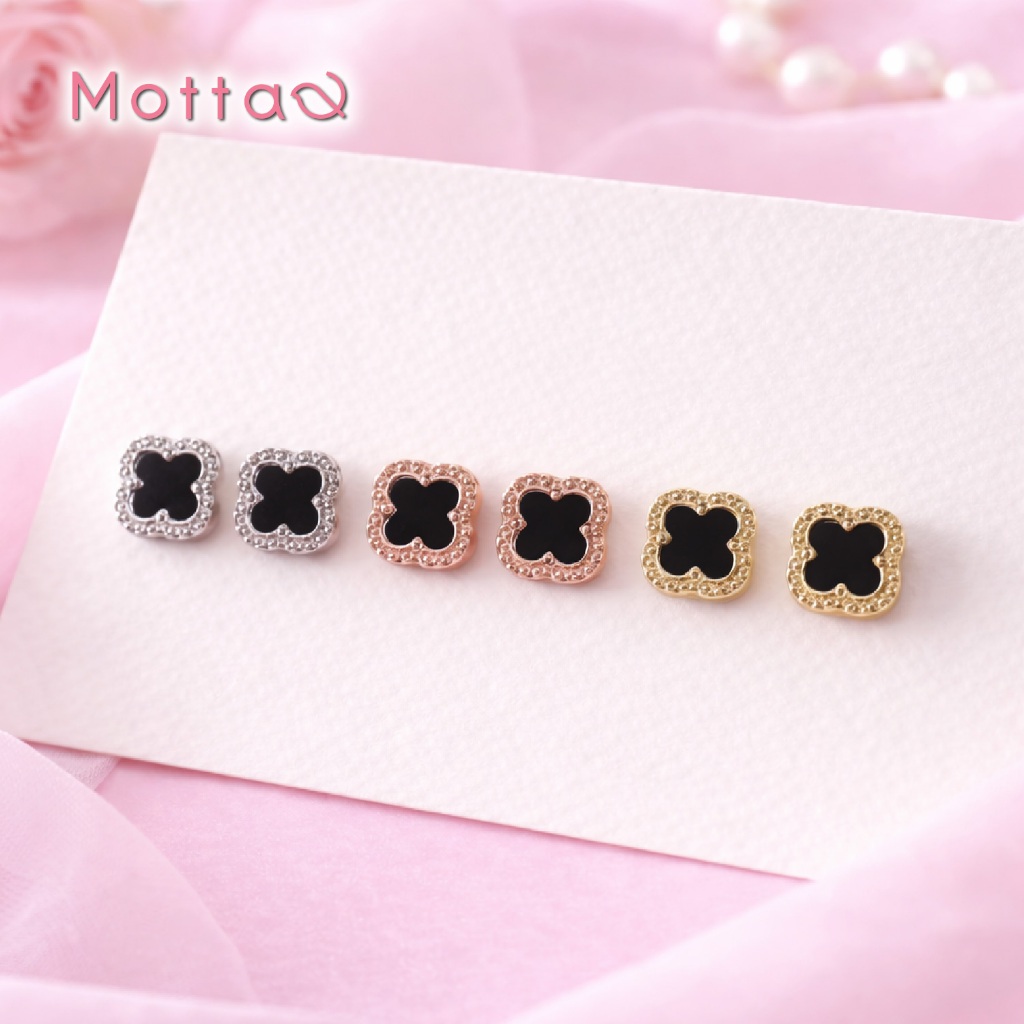 Motta Earring ต่างหูติดหูชุบทองคำขาว ดีไซน์ทันสมัย เข้ากับทุกลุค