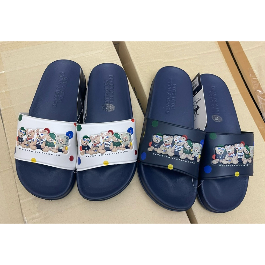 Beverly hills polo club รองเท้าแตะหญิงลายหมี ราคา ถูกที่สุด ดีลบีเคเค แกลเลอรีภาพที่ 4