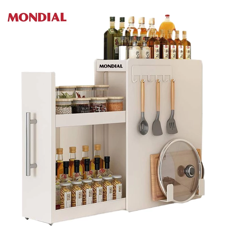Mondial ตู้เก็บเครื่องปรุงกันคราบน้ำมัน ทนความร้อนสูง พร้อมล้อเลื่อนเงียบ รับน้ำหนักได้ถึง 200 กิโลกรัม
