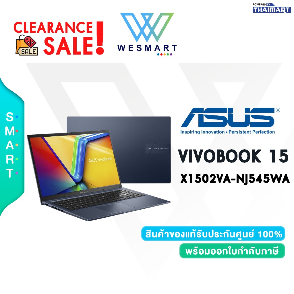 (Clearance) ASUS NOTEBOOK (โน้ตบุ๊ค) VIVOBOOK 15 X1502VA-NJ545WA : DEMO สินค้าตัวโชว์/ประกันศูนย์ 2 