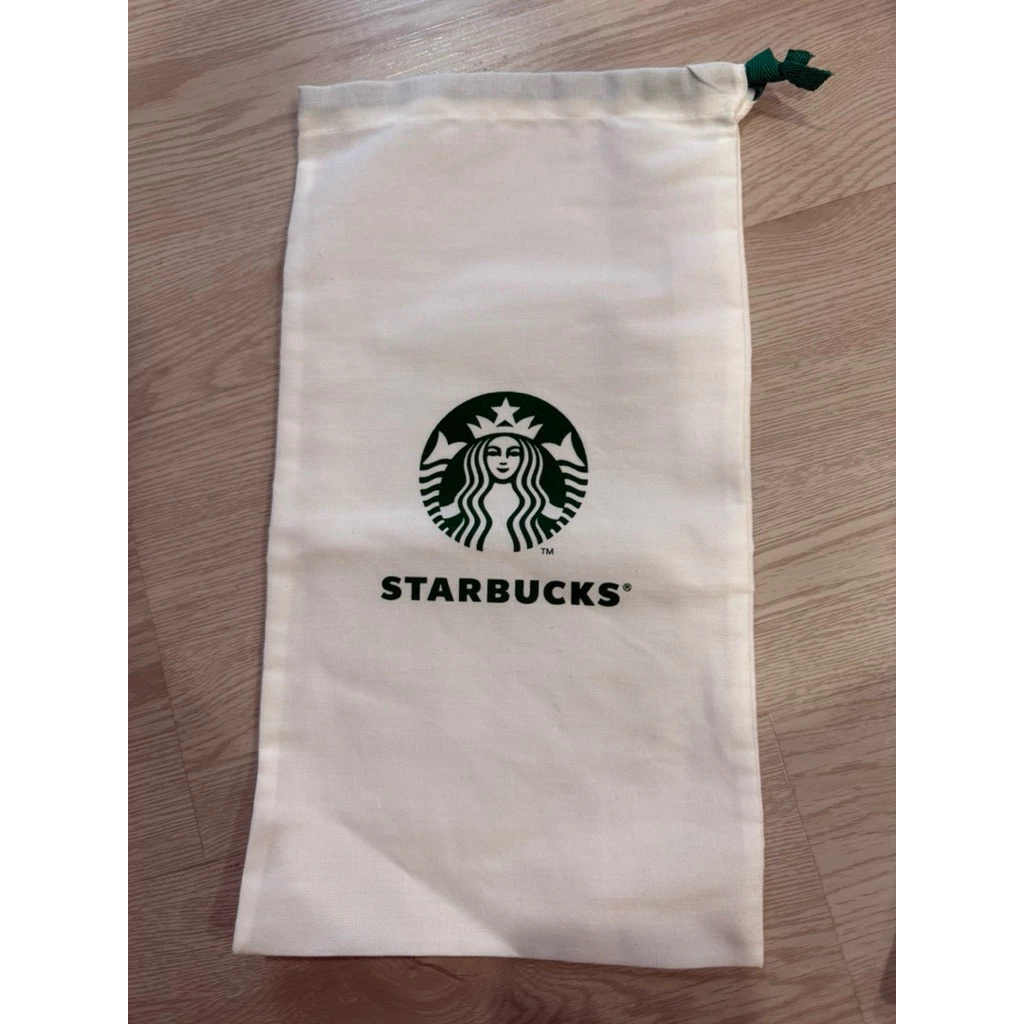 พร้อมส่ง!! ของแท้ 100% Starbuck ถุงผ้าสีขาว ลายสตาร์บัส