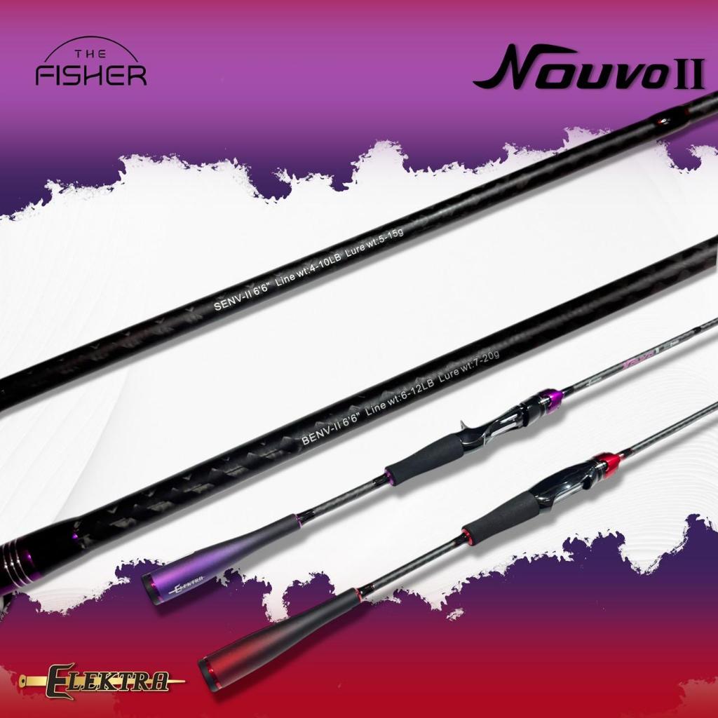 A02 คันเบ็ดตีเหยื่อปลอม Elektra รุ่น Nouvo II  (อิเล็กตร้า นูโว 2)  ขนาด 6.6 ฟุต ราคา ถูกที่สุด ดีลบีเคเค แกลเลอรีภาพที่ 3