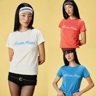 maison KEEPS | The Classic Script Logo Tee | เสื้อยืดทรง Slim Fit