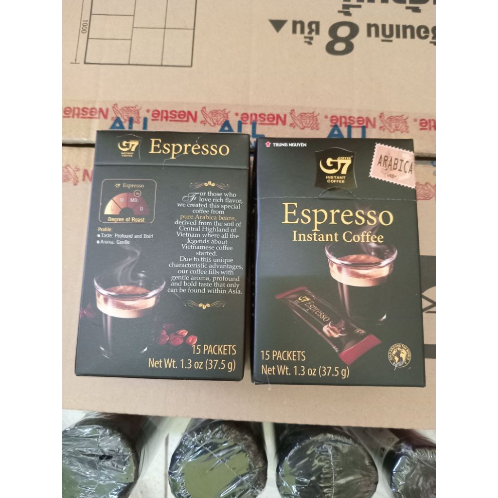 กาเเฟ G7 Espresso instant coffee 15ซอง กาเเฟพร้อมดื่ม pure arabica  beans