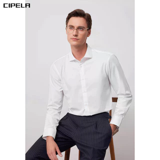 CIPELA เสื้อเชิ้ตแขนยาวชาย สีพื้น เสื้อเชิ้ตชาย เชิ้ตทำงาน เชิ้ตลำลองชาย ผ้านิ่ม ใส่สบาย ยับยาก ผ้าไม่ร้อน