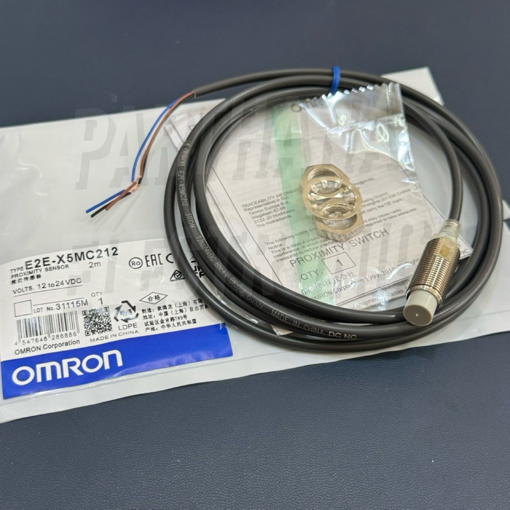 E2E-X5MC212 Proximity Sensor หัวM12 NPN NC (Normally closed) 10-30VDC ระยะจับ 5MM สินค้าพร้อมส่งในไท