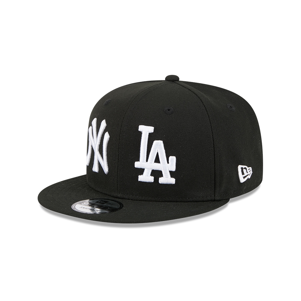 New Era หมวกรุ่น NEW YORK YANKEES & LOS ANGELES DODGERS MLB TWO TEAM BLACK 9FIFTY CAP