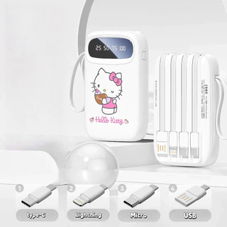 perimom（ccc）พาวเวอร์แบงค์ 30000mAh รุ่น มีสายในตัว4ห้ว พกง่าย สะดวกสุด มาพร้อมสายชาร์จ