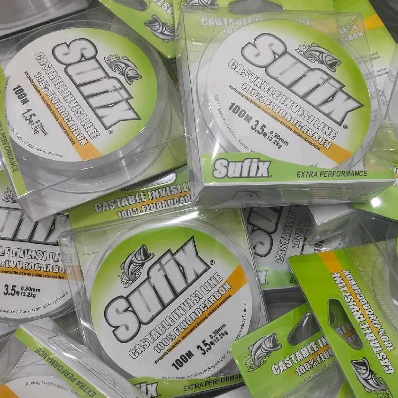 สายเบ็ดตกปลา Sufix Castable Invisi Line สายฟลูโอโรคาร์บอน 100%