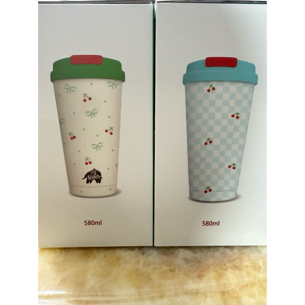 แก้ว Punthai Cherry ของใหม่ สีเขียว/สีฟ้า