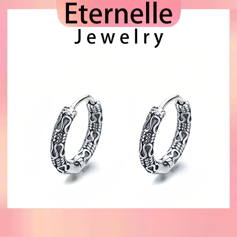 Eternelle Jewelryต่างหูเพชร ต่างหูย้อนยุค ต่างหูเงินแท้ ต่างหูแฟชั่น ตุ้มหูห่วง ตุ้มหูเงิน 925