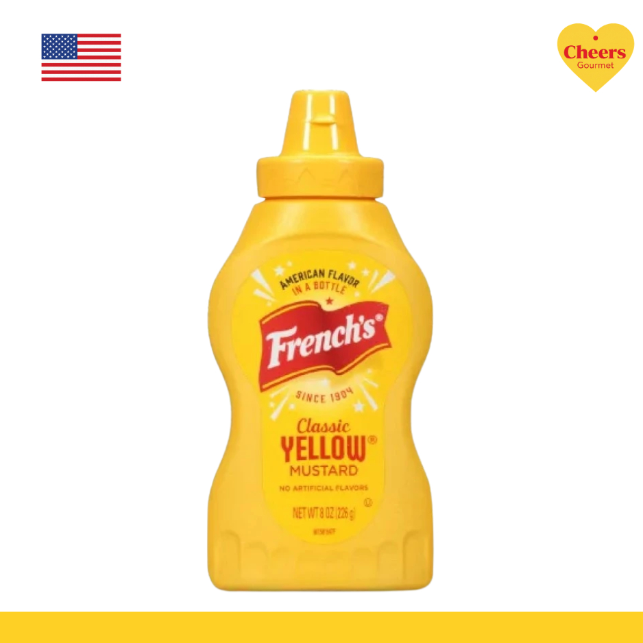 French's Yellow Mustard  l เฟร้นช์ส คลาสสิค เยลโล่ มัสตาร์ด 226g.