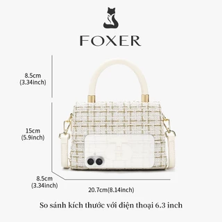 FOXER กระเป๋าสะพายไหล่สำหรับผู้หญิง คลาสสิกและมีสไตล์ กระเป๋าสะพายข้างทรงโซ่ กระเป๋าสะพายสุภาพสตรี ของขวัญปีใหม่