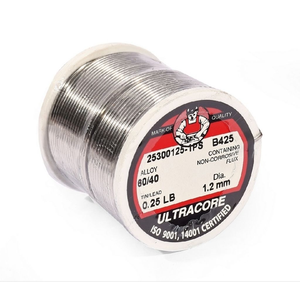 ULTRACORE ตะกั่วขด 60/40 เส้นผ่าศูนย์กลาง 1.2 มม. หนัก 0.25 ปอนด์ อุลตราคอร์ ตะกั่วบัดกรี