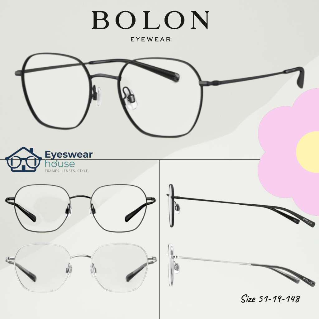 กรอบแว่นตา BOLON (BA7005) พร้อมเลนส์สายตา