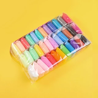 ดินเบาเด็ก 12/24/36 สี ดินปั้นเบา Air Dry Clay นุ่ม ไม่ติดมือ แห้งเอง ของเล่นเสริมพัฒนาการเด็ก