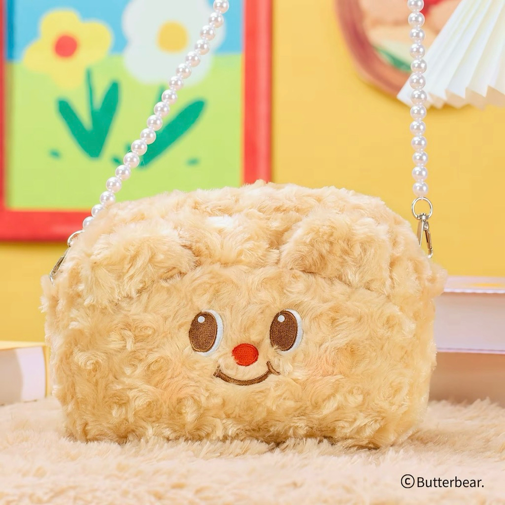 พร้อมส่ง✨กระเป๋าน้องเนย Butterbear🐻💛สายสะพายมุก