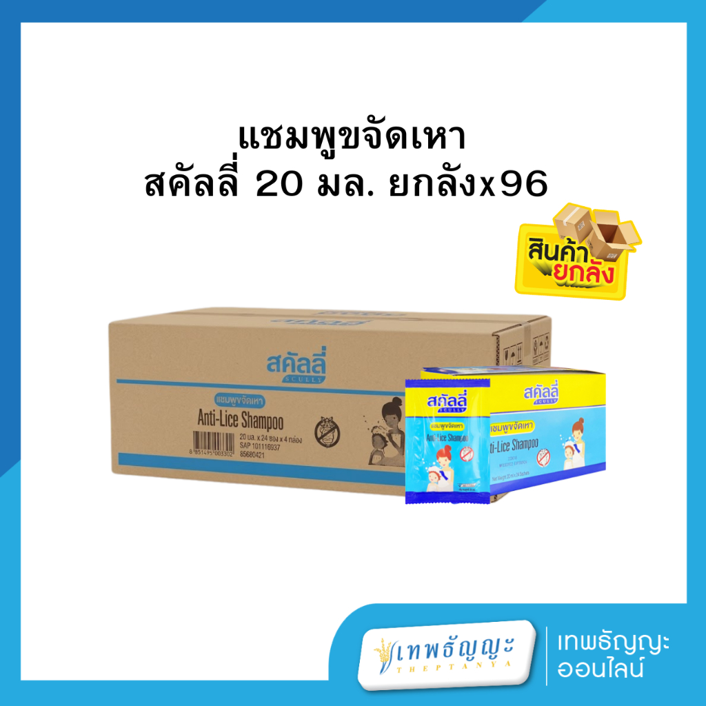 แชมพูขจัดเหา สคัลลี่ 20 มล. ยกลังx96
