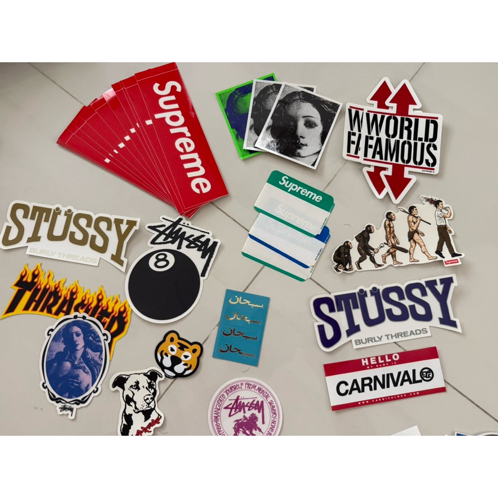 Supreme, Stussy, Human Made สติกเกอร์Sticker แบรนด์สตรีท แบรนด์สเก็ต ของแท้100% ทุกใบครับ [อัพเดทตลอดครับ!!]
