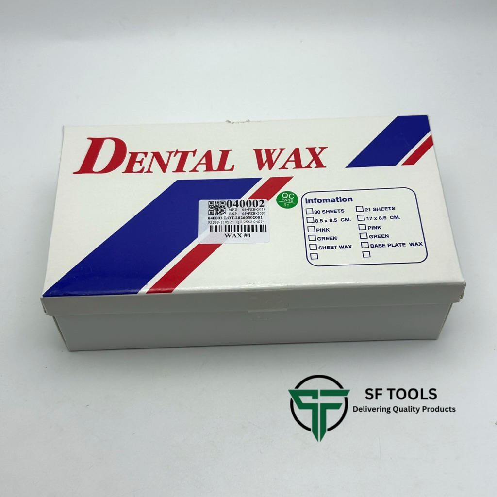 🦷 [พร้อมส่ง] Dental Wax (Base Plate Wax) ขี้ผึ้งทันตกรรมยกกล่อง