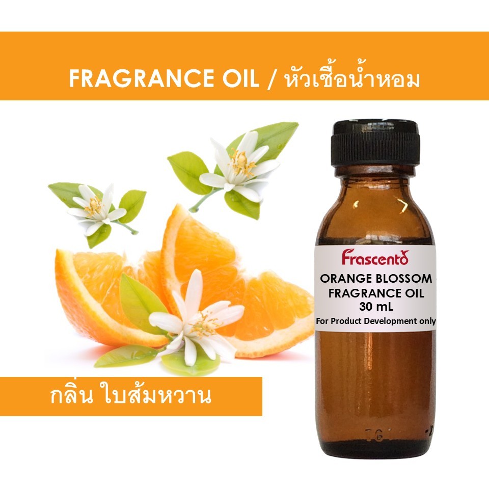 ORANGE BLOSSOM FRAGRANCE OIL -หัวน้ำหอม กลิ่น ดอกส้มหวาน เป็นกลิ่นดอกของต้น Bitter Orange ทึ่กลั่นด้วย solvent(absolute)