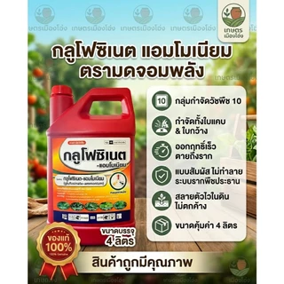 กลูโฟซิเนต-แอมโมเนียม ตรามดจอมพลัง ยาฆ่าหญ้าใบแคบและใบกว้าง #กลูโฟสวีป กลูโฟซิเนต 4 ลิตร