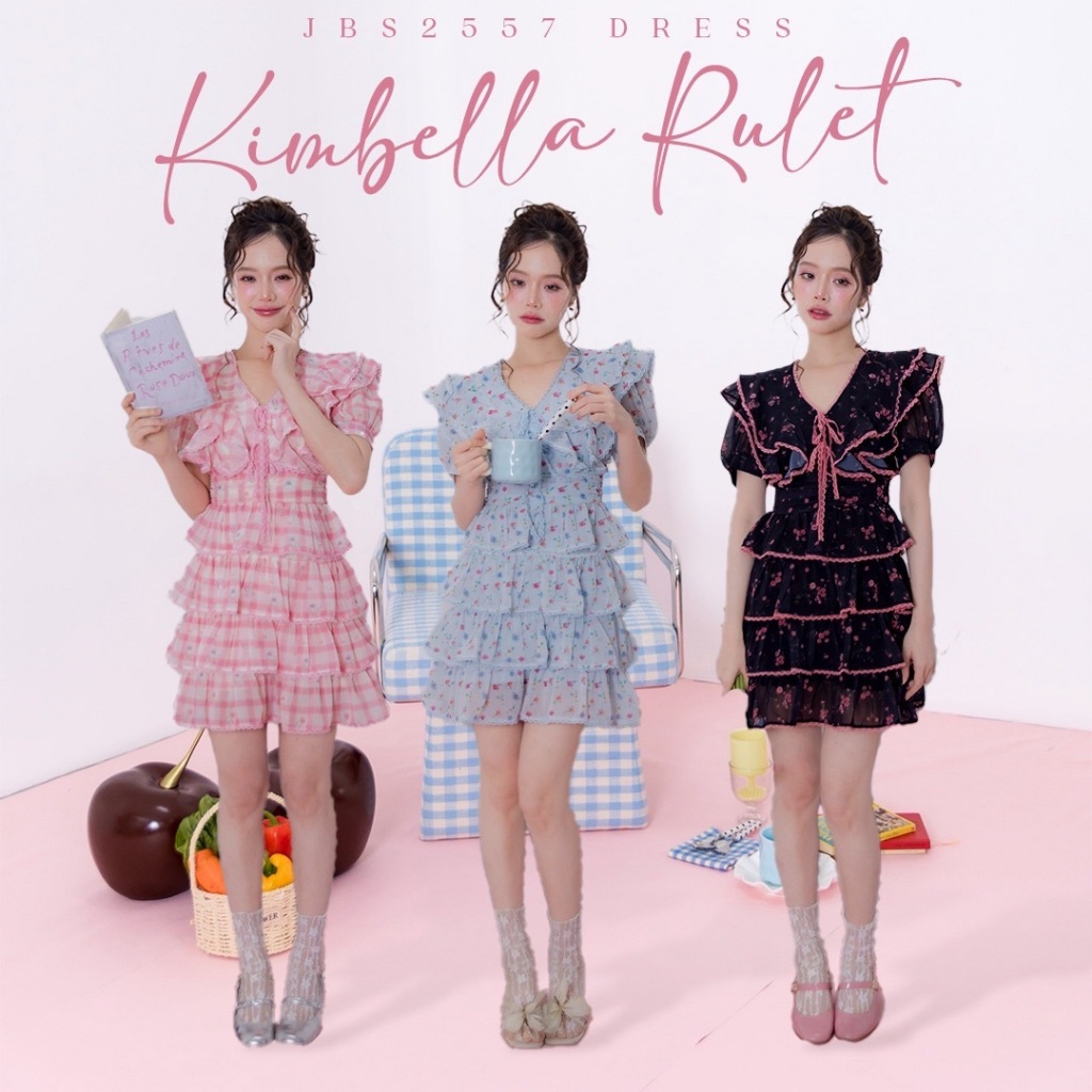 #JBS2557 Kimbella Rulet Dress Joobs studio