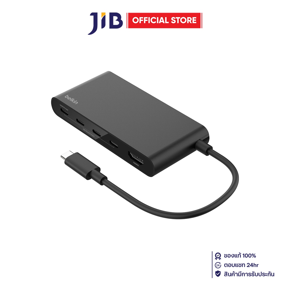 USB DOCK (ยูเอสบีด็อก) BELKIN CONNECT 5-PORT USB-C HUB WITH 4K HDMI - AVC021FQBK