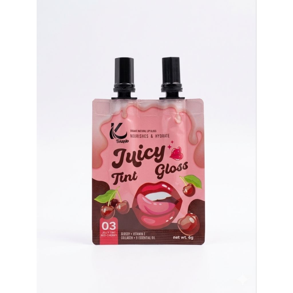 เจ้านาง จูซซี่ ทินท์ กลอส (Jaonang Juicy Tint Gloss) ​03 Jelly Tint Cherry (ขนาด 6 กรัม)