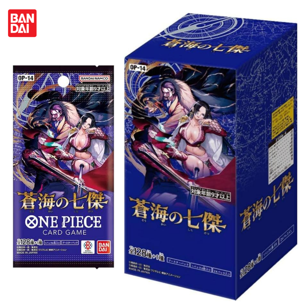 การ์ดเกม One Piece BANDAI OP-14 Booster Box เจ็ดวีรบุรุษแห่งท้องทะเล 24 ซอง ของแท้จากญี่ปุ่น