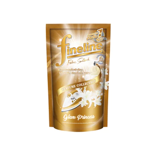 [แพ็ค6] Fineline ไฟน์ไลน์ รีดผ้าเรียบ เพอร์ฟูมคอลเลคชั่น สีทอง ถุงรีฟิล 450 มล. กลิ่นแกล็มปริ้นเซส