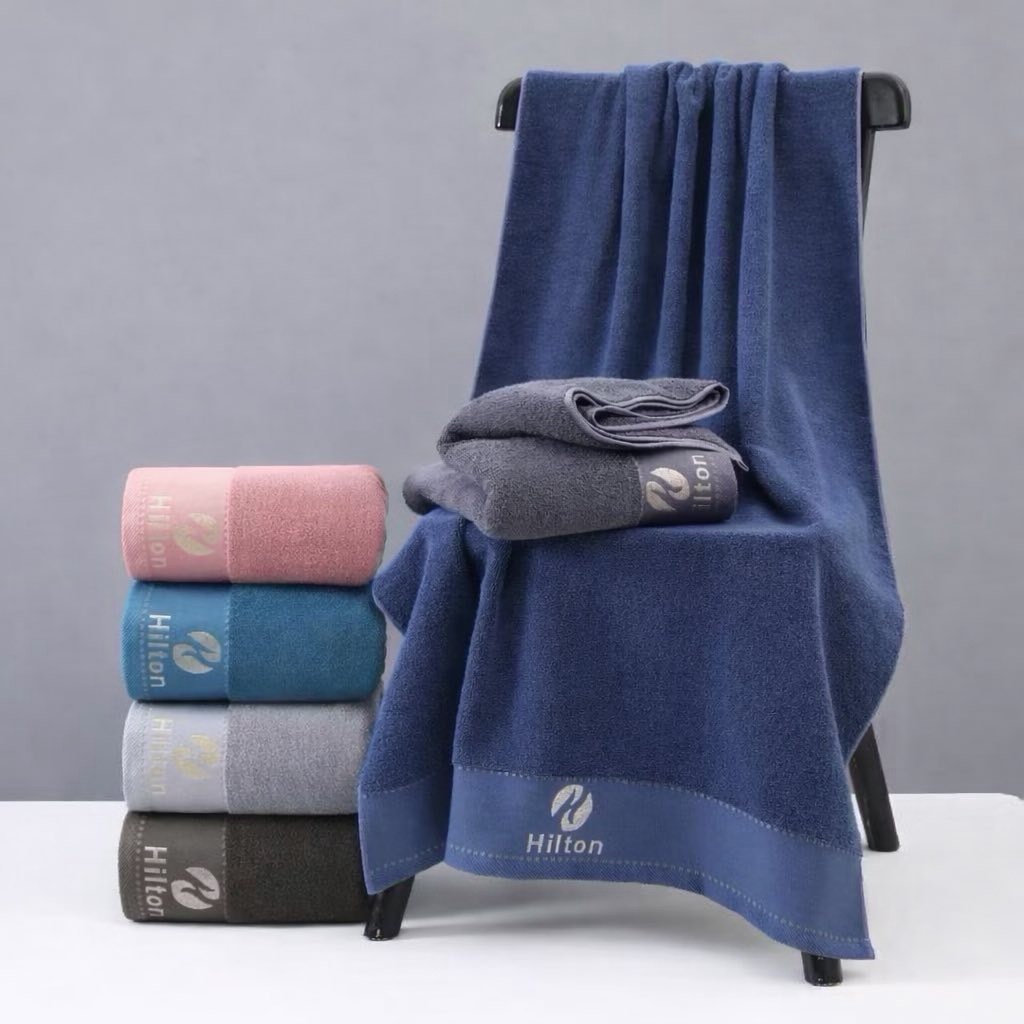 (แพ็ค 6 ผืน ) ผ้าเช็ดตัวcotton HILTON ขนาด 70x140 cm