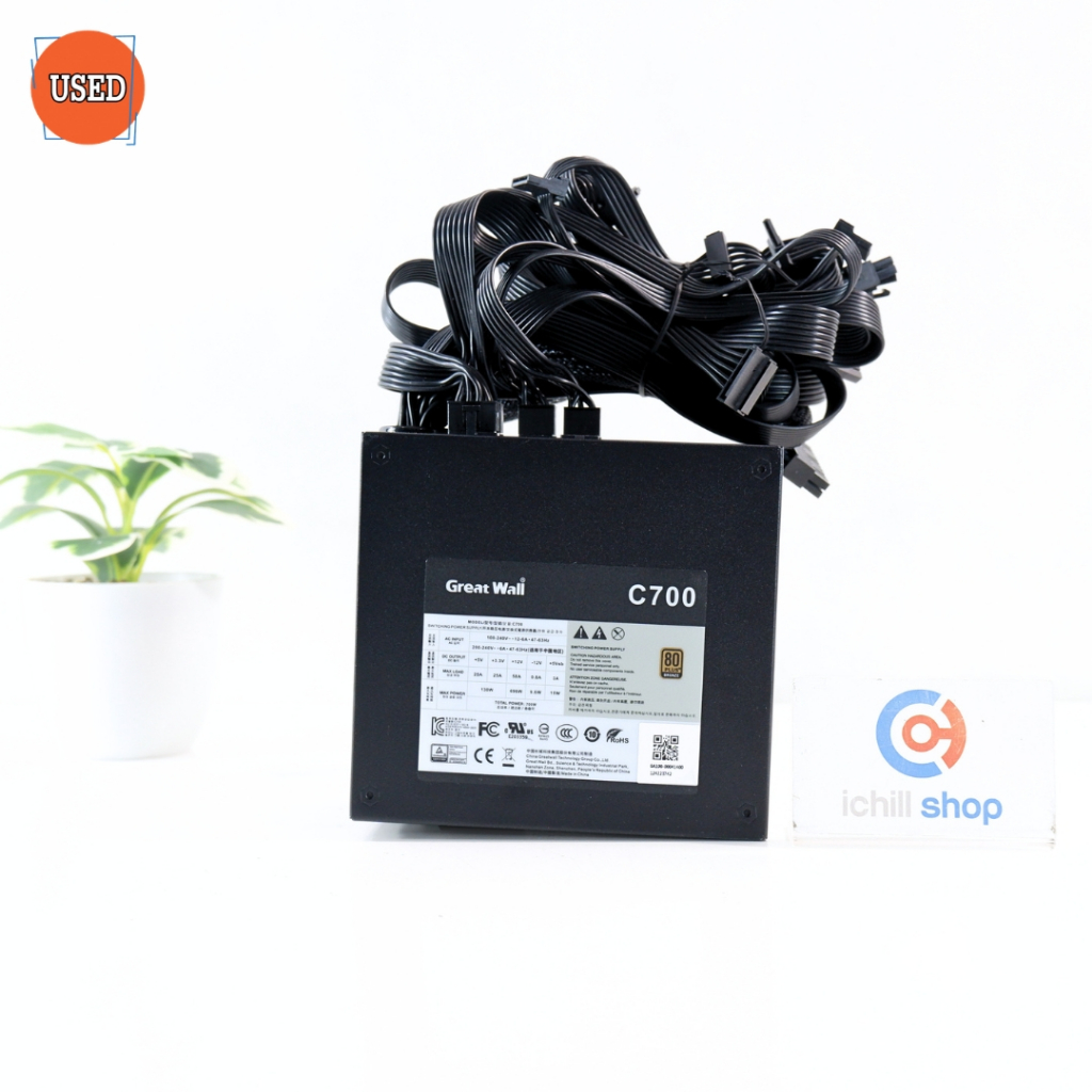 POWER SUPPLY (พาวเวอร์ซัพพลาย) GREAT WALL C700 700W (80 PLUS BRONZE) P17286