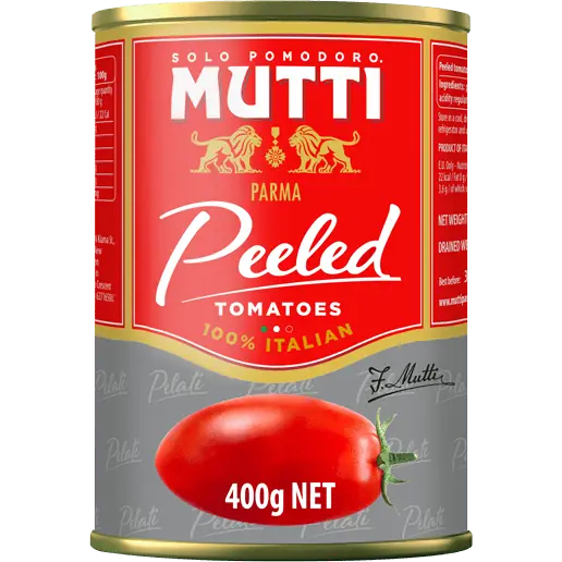 Mutti Whole Tomatoes 400g มูตติ มะเขือเทศปอกเปลือกในน้ำมะเขือเทศ