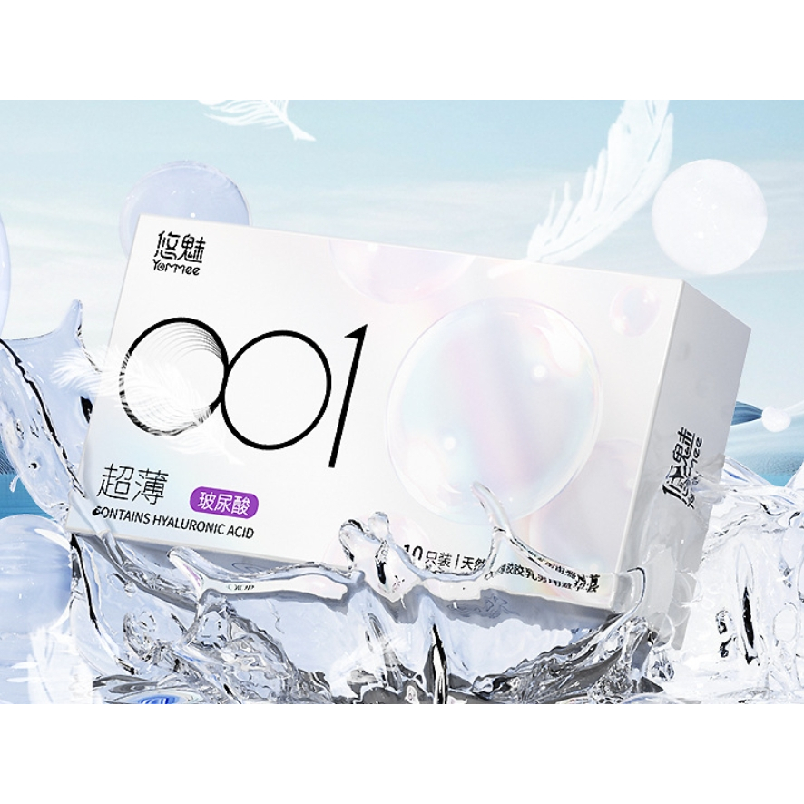 ถุงยางพรีเมี่ยม OLO 001 รุ่นซากุระ ขายดีในญี่ปุ่น (1กล่อง/10ชิ้น) ฟรีไซส์49-54มม.
