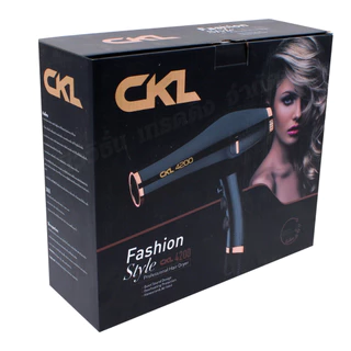 CKL-4200 ไดร์เป่าผม 1600W ที่เป่าผม Hair Dryer มีปุ่มกดลมเย็น ปรับลมได้ 3ระดับ พลังลมแรง สวยเรียบหรู มืออาชีพ ของแท้