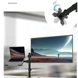 ขาตั้งจอคอม 17-32นิ้ว แต่งโต๊ะคอม Monitor Stand Arm 2-9kgแขนอะลูมิเนียมคู่ ขาตั้งโต๊ะแล็ปท็อป ขายึดจอคอ ปรับองศาจอได้