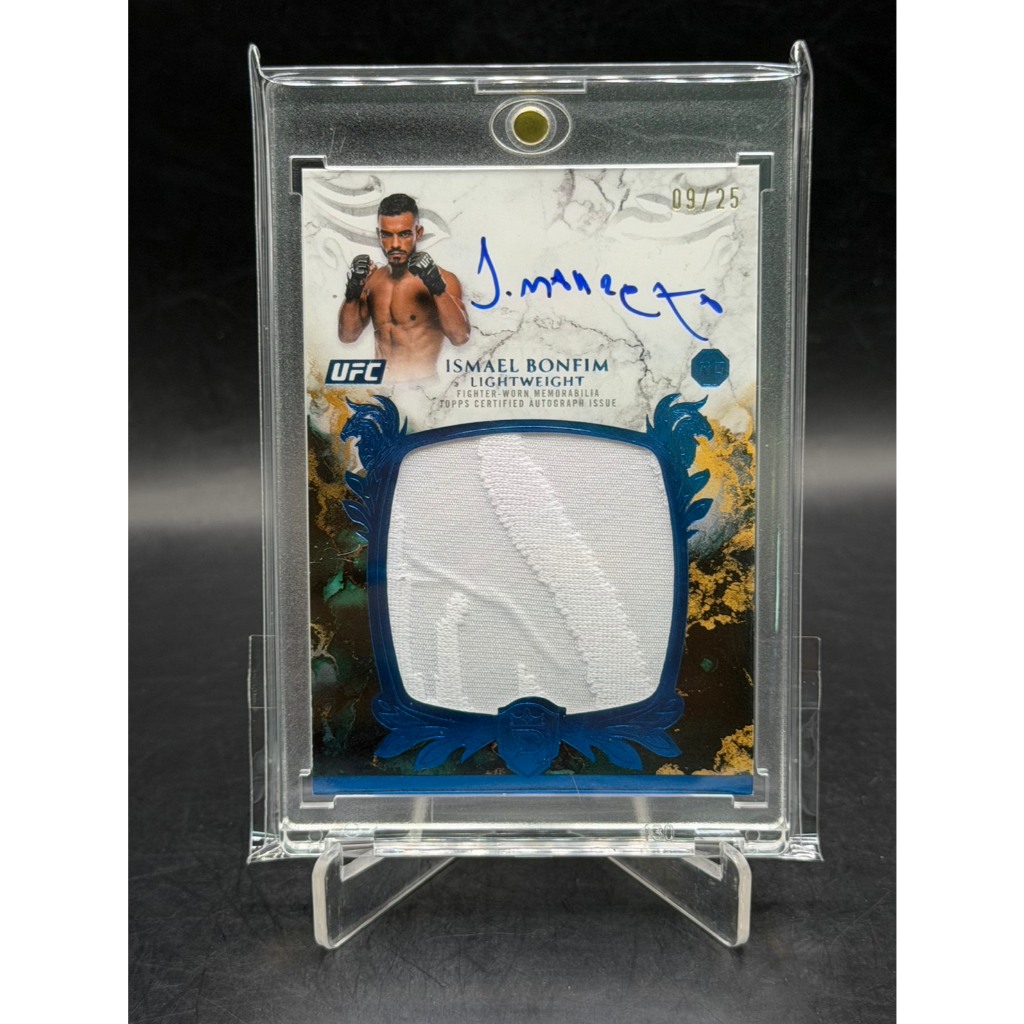2025 Topps Royalty UFC Ismael Bonfim ROOKIE ON-CARD AUTO RELIC Blue /25 #RRA-IB