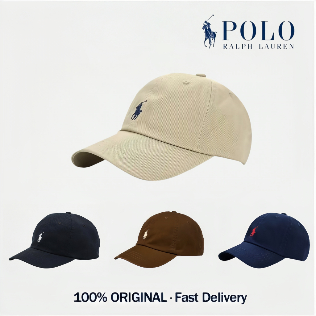 หมวก Polo Ralph Lauren Signature Logo Baseball Cap ผ้าคอตตอนแท้ ทรงคลาสสิก