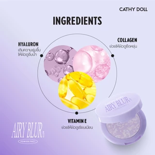 Cathy Doll แอรี่เบลอพาวเดอร์แพ็ค 4.5g Airy Blur Powder Pact 4.5g มี 2สูตร Matte,Glow