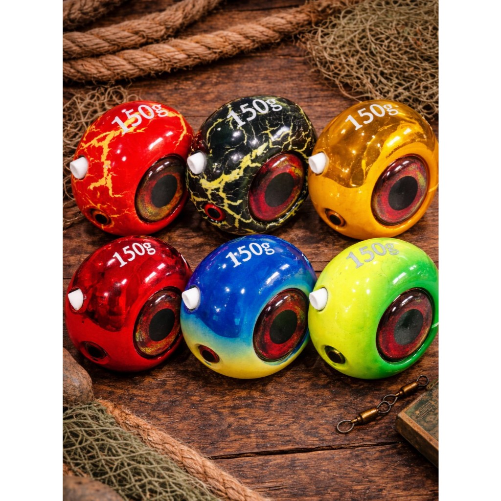 T-001 Kabura Jig Head เหยื่อตกปลาไทรับเบอร์ 100g-200g งานทะเล