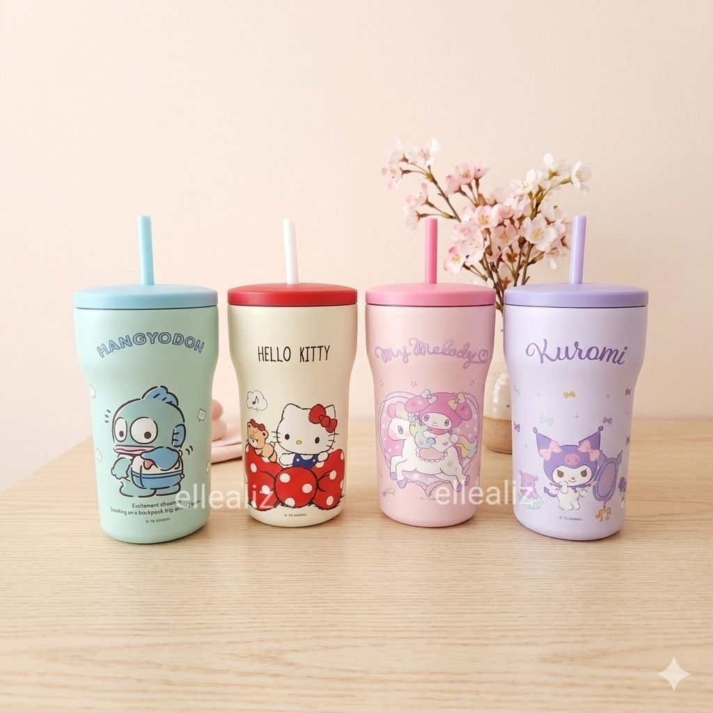 momento x Sanrio แก้วน้ำ แก้วเก็บความเย็นสแตนเลสขนาด420มล.ลายลิขสิทธิ์แท้