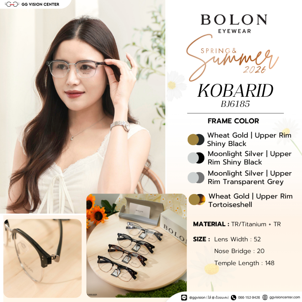 BOLON​​ รุ่น Kobarid BJ6185 แว่นตาโบลอน by GG VISION CENTER