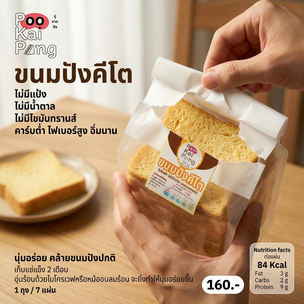 KETO ขนมปังคีโตของแท้ เบาหวานทานได้📌ถูกและอร่อย📌 นุ่ม ไม่มีกลิ่นยีสต์ สูตรเดียวกับแซนวิสโบราณ