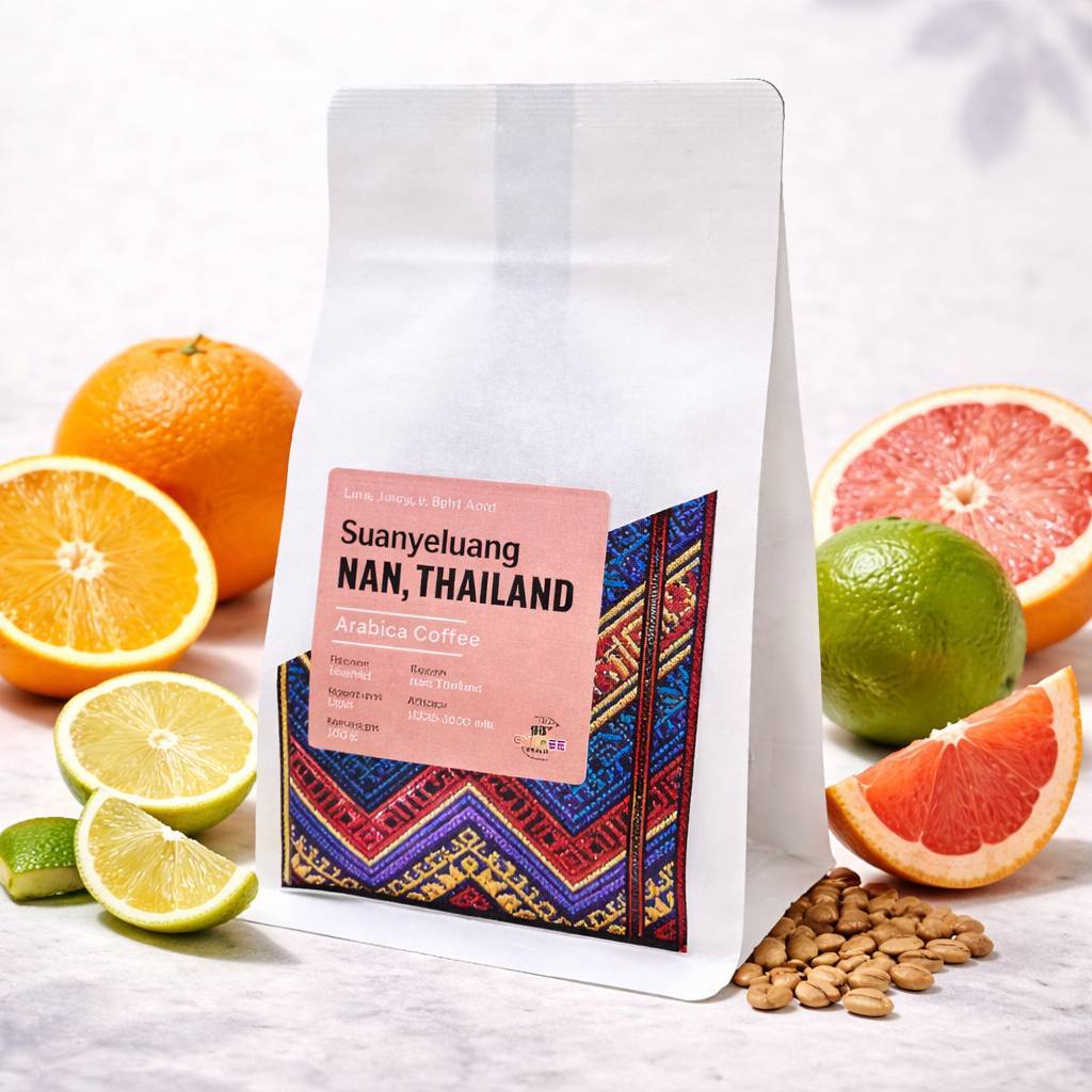93Degree เมล็ดกาแฟคั่วอ่อน อะราบิก้า Arabica ดอยสวนยาหลวง น่าน