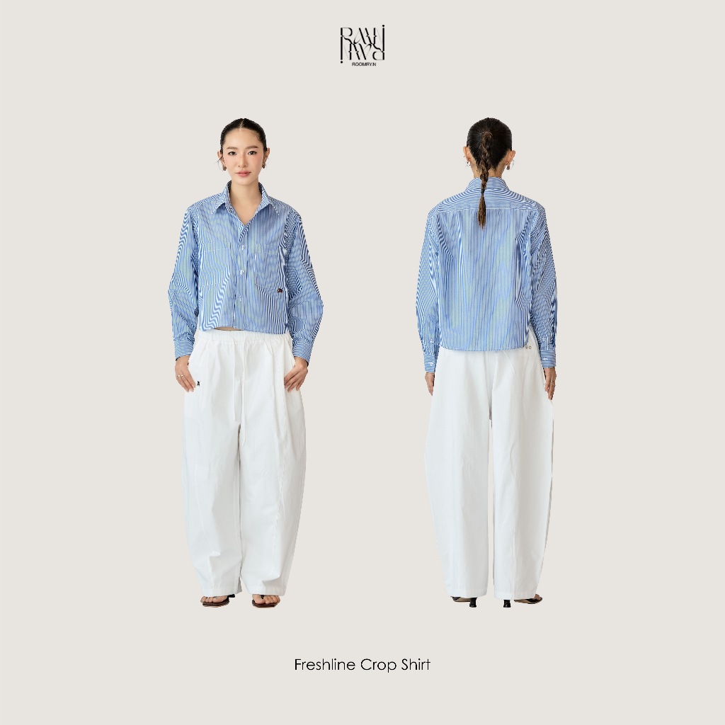Roomry.n - Freshline Crop Shirt เสื้อเชิ้ตแขนยาว