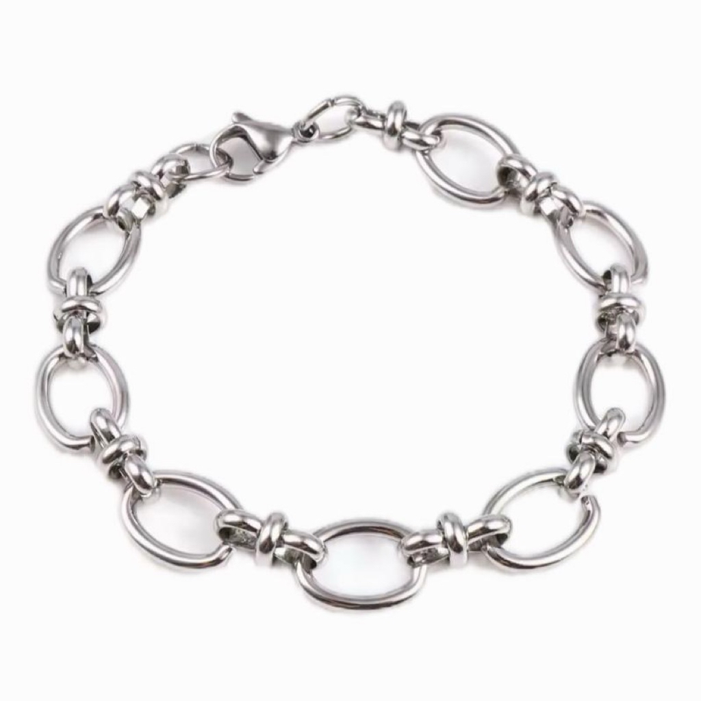 สร้อยข้อมือโซ่วงรี (Silver Oval Chain)
